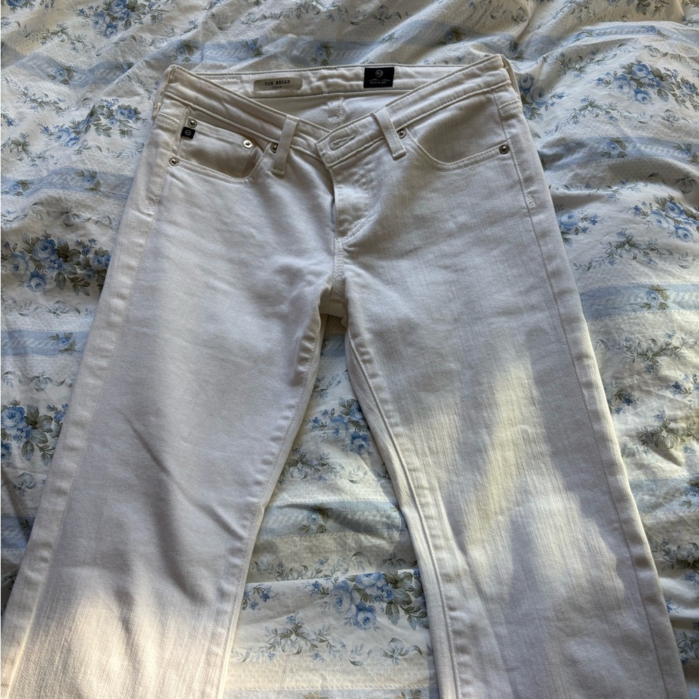 Adriano Goldschmied white flare jeans